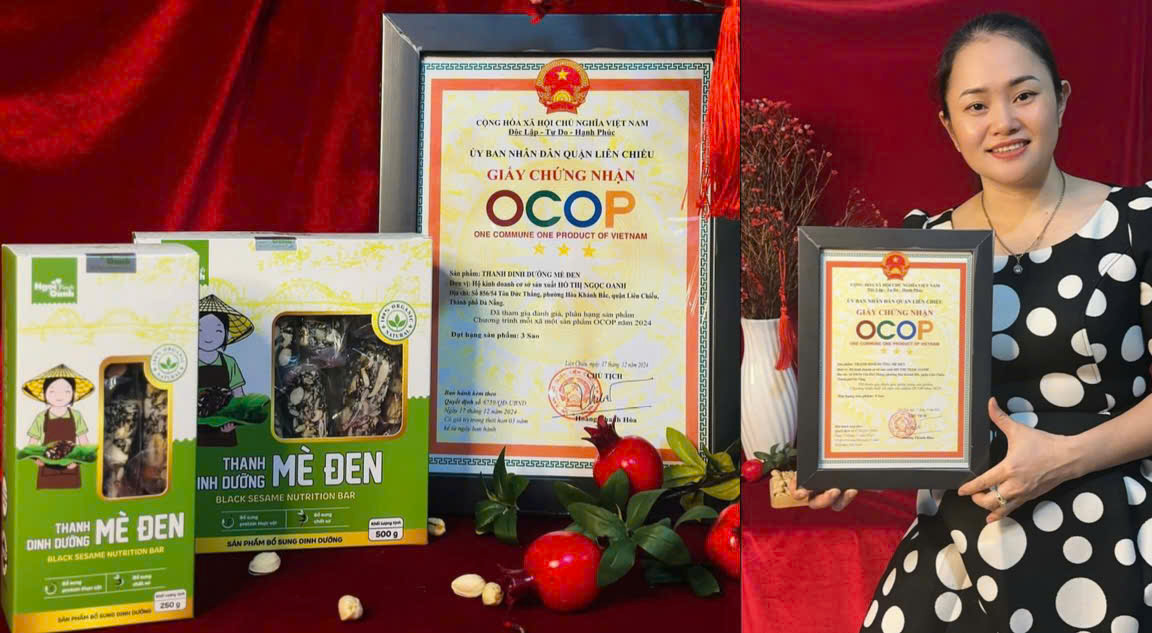 Thanh dinh dưỡng mè đen đạt giải OCOP 3 sao tại Liên Chiểu – Chuyện nhỏ mang dấu ấn lớn