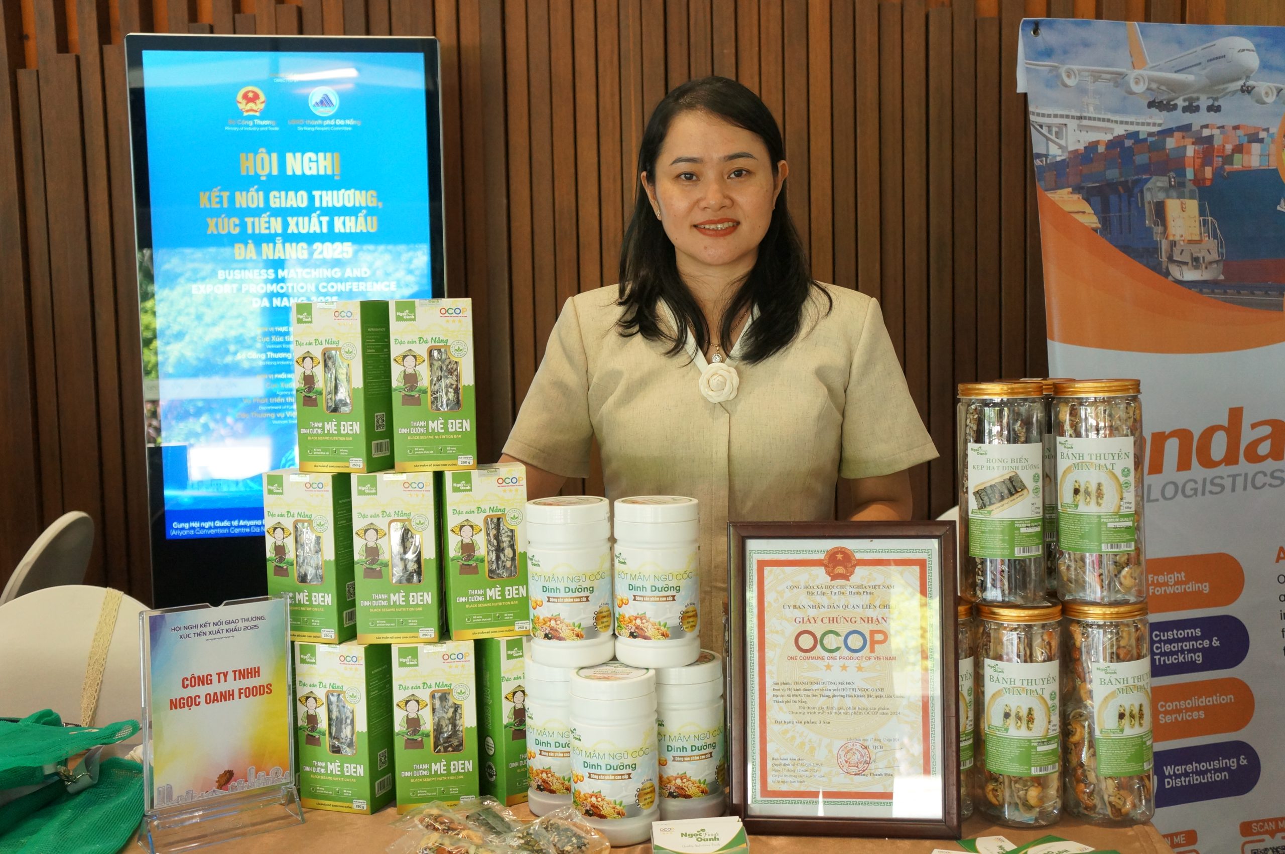 Gian hàng trưng bày của Ngọc Oanh Foods tại Hội nghị